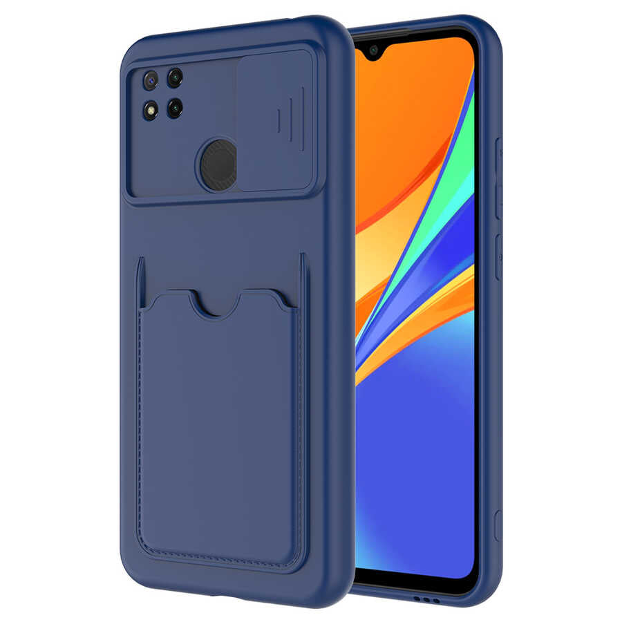 Xiaomi Redmi 9C Kılıf Zore Kartix Kapak Lacivert