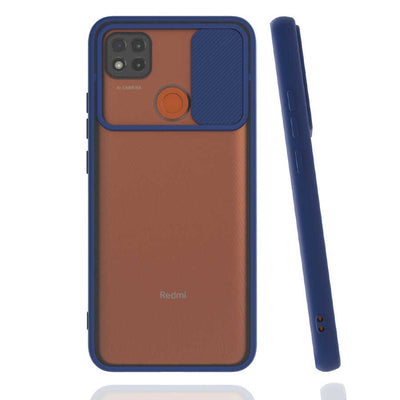 Xiaomi Redmi 9C Kılıf Zore Lensi Kapak Lacivert