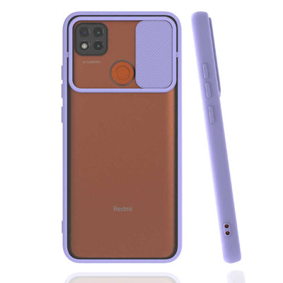 Xiaomi Redmi 9C Kılıf Zore Lensi Kapak Lila