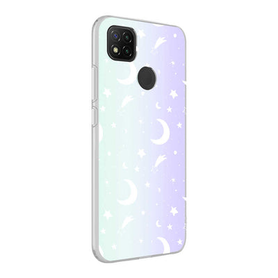 Xiaomi Redmi 9C Kılıf Zore M-Blue Desenli Kapak Moon No4