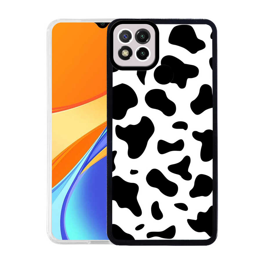 Xiaomi Redmi 9C Kılıf Zore M-Fit Desenli Kapak Cow No1