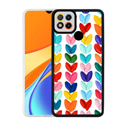 Xiaomi Redmi 9C Kılıf Zore M-Fit Desenli Kapak Heart No6