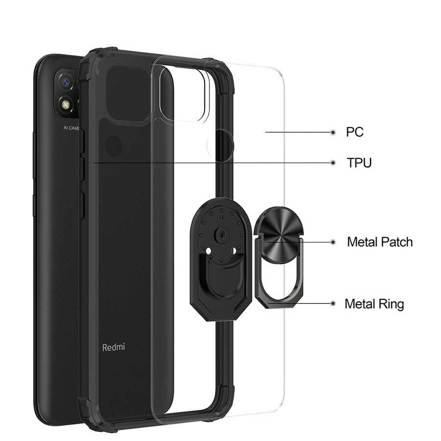 Xiaomi Redmi 9C Kılıf Zore Mola Kapak Siyah