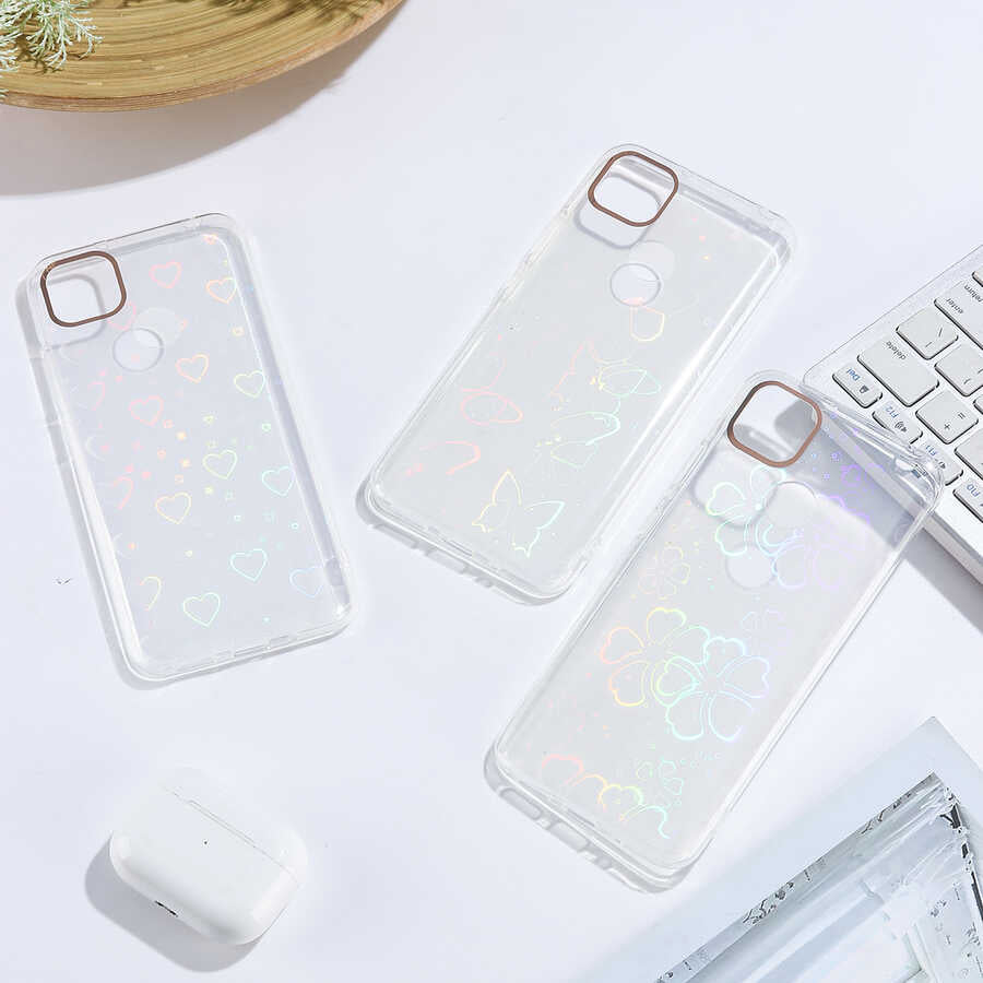 Xiaomi Redmi 9C Kılıf Zore Sidney Desenli Sert Kapak Butterfly No2