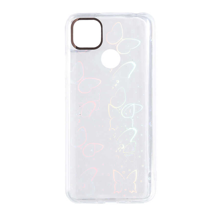Xiaomi Redmi 9C Kılıf Zore Sidney Desenli Sert Kapak Butterfly No2