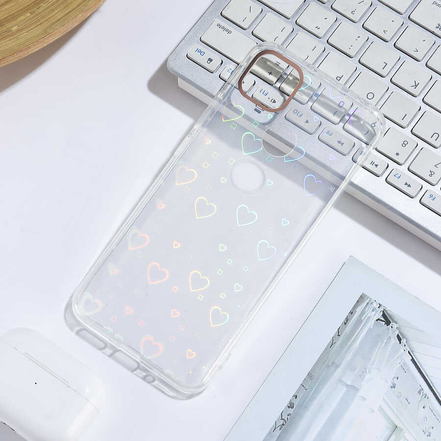 Xiaomi Redmi 9C Kılıf Zore Sidney Desenli Sert Kapak Heart No1