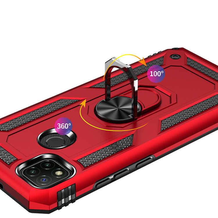 Xiaomi Redmi 9C Kılıf Zore Vega Kapak Gri