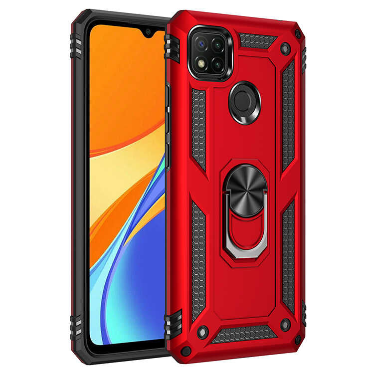 Xiaomi Redmi 9C Kılıf Zore Vega Kapak Kırmızı