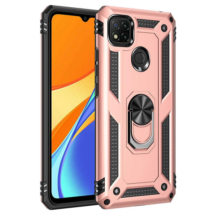 Xiaomi Redmi 9C Kılıf Zore Vega Kapak Rose Gold