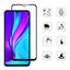Xiaomi Redmi 9C Zore Kenarları Kırılmaya Dayanıklı Cam Ekran Koruyucu Siyah