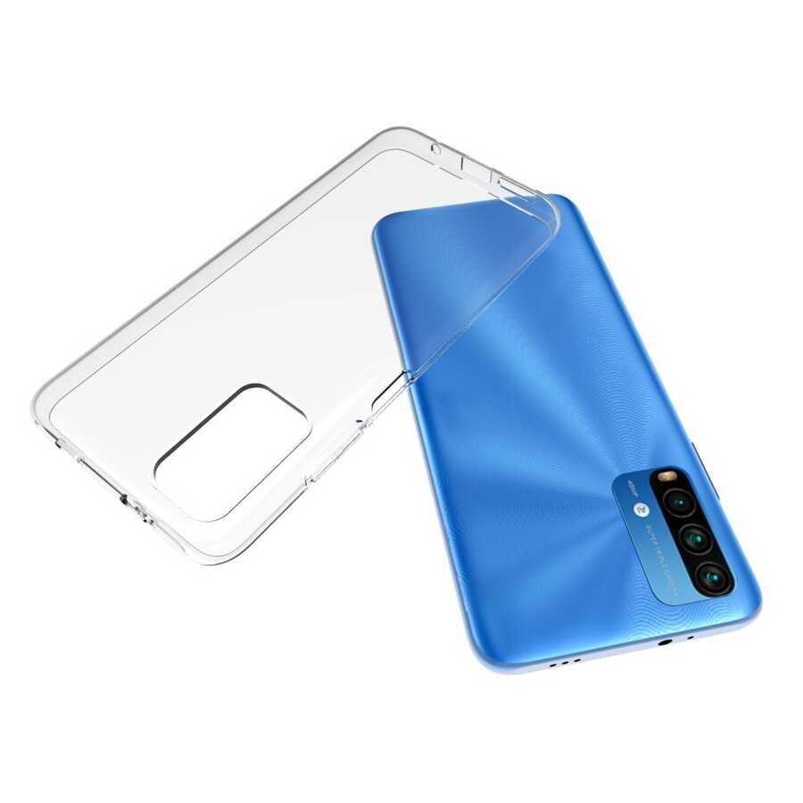 Xiaomi Redmi 9T Kılıf Zore Kamera Korumalı Süper Silikon Kapak Renksiz