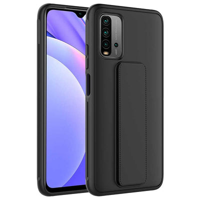 Xiaomi Redmi 9T Kılıf Zore Qstand Kapak Gri