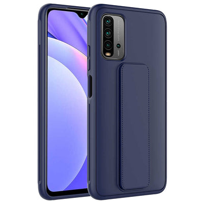Xiaomi Redmi 9T Kılıf Zore Qstand Kapak Lacivert