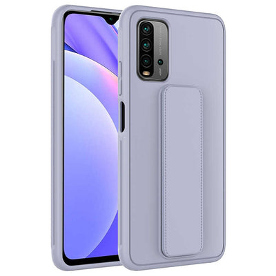 Xiaomi Redmi 9T Kılıf Zore Qstand Kapak Gri