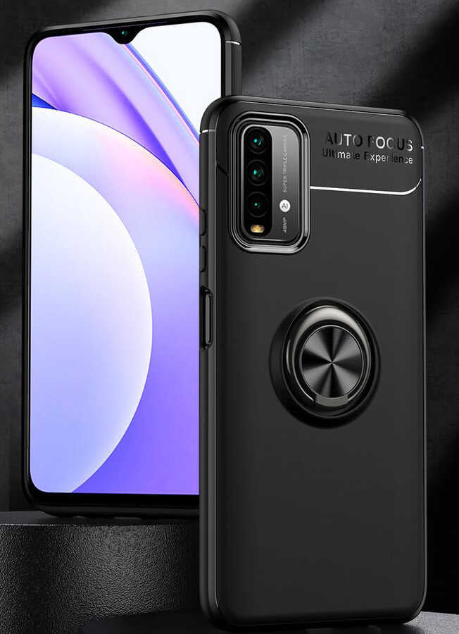 Xiaomi Redmi 9T Kılıf Zore Ravel Silikon Kapak Siyah