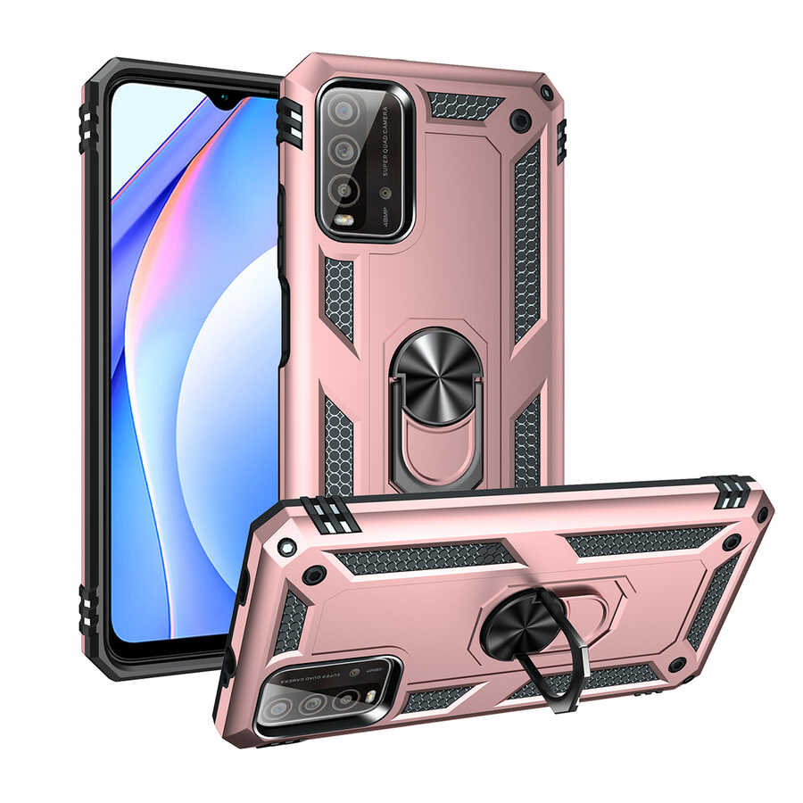 Xiaomi Redmi 9T Kılıf Zore Vega Kapak Rose Gold