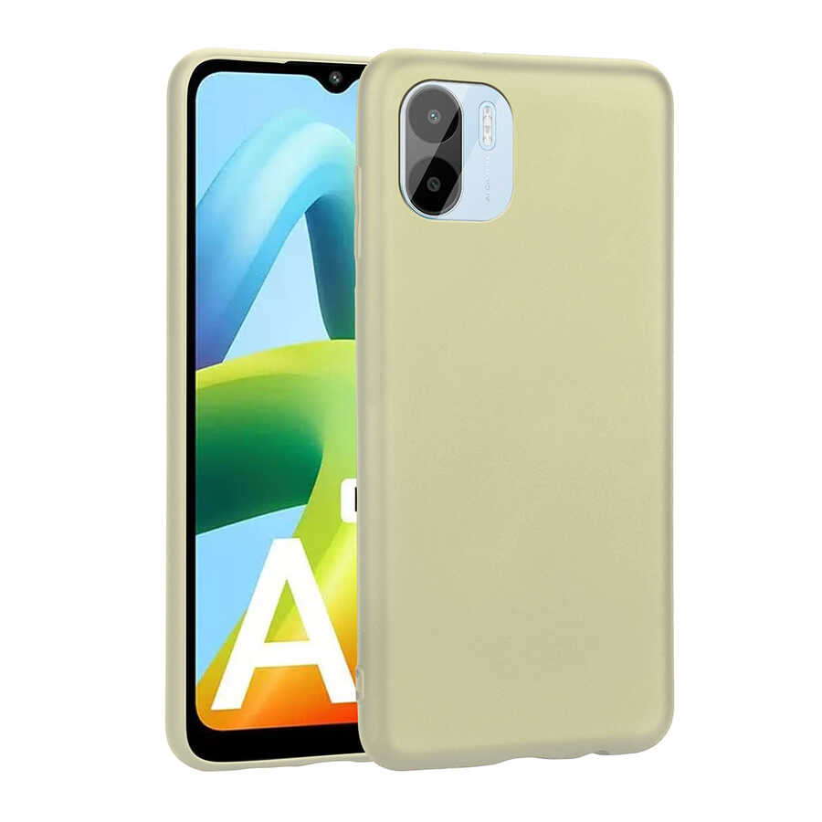 Xiaomi Redmi A1 Kılıf Zore Premier Silikon Kapak Gold