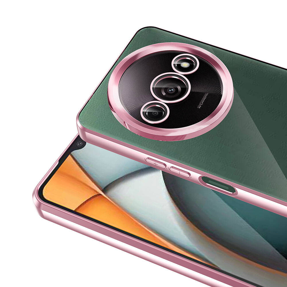 Xiaomi Redmi A3 4G 2024 Kılıf Kamera Korumalı Logo Gösteren Zore Omega Kapak Derin Mor