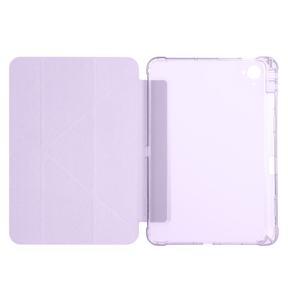Xiaomi Redmi K Pad Kılıf Zore Tri Folding Kalem Bölmeli Standlı Kılıf Mor