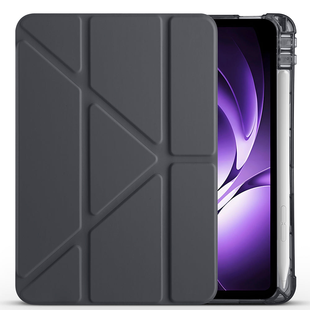 Xiaomi Redmi K Pad Kılıf Zore Tri Folding Kalem Bölmeli Standlı Kılıf Mor