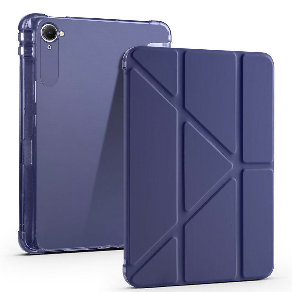 Xiaomi Redmi K Pad Kılıf Zore Tri Folding Kalem Bölmeli Standlı Kılıf Lacivert