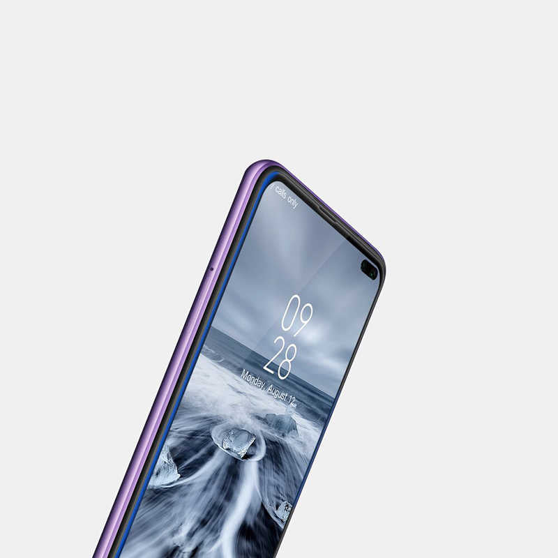 Xiaomi Redmi K30 Zore Kenarları Kırılmaya Dayanıklı Cam Ekran Koruyucu Siyah