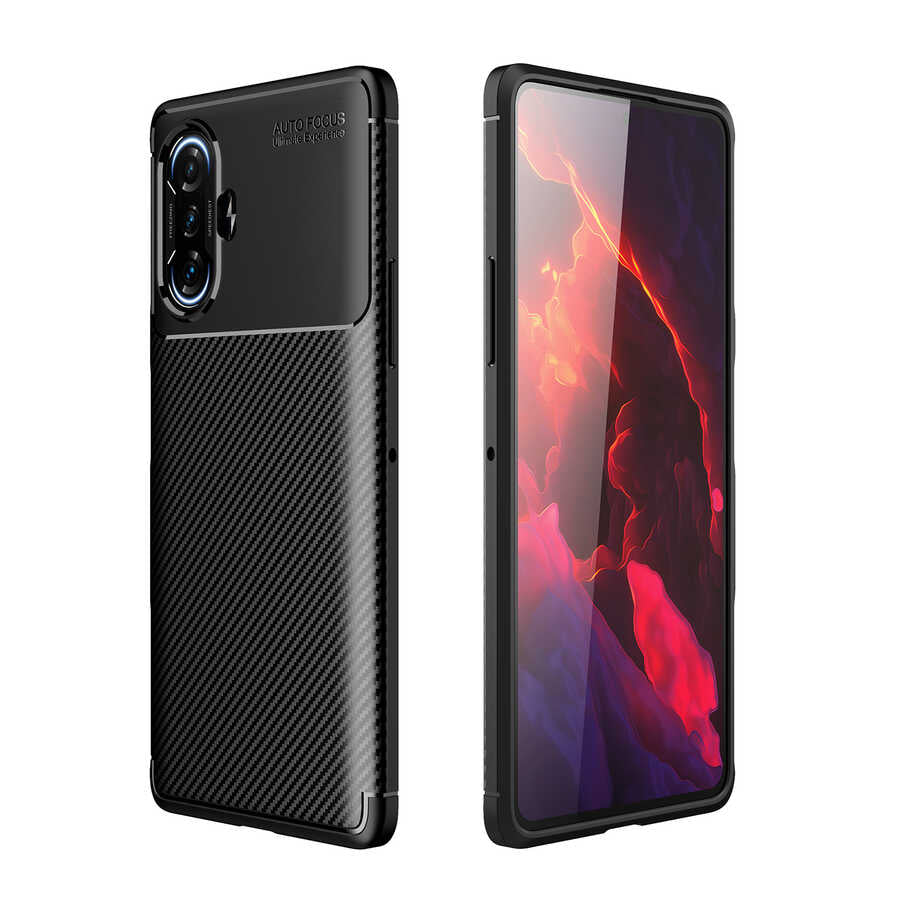 Xiaomi Redmi K40 Gaming Kılıf Zore Negro Silikon Kapak Siyah