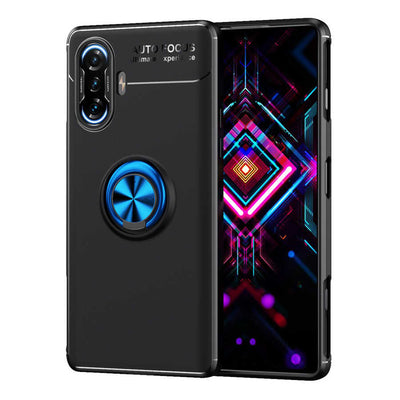 Xiaomi Redmi K40 Gaming Kılıf Zore Ravel Silikon Kapak Siyah-Rose Gold