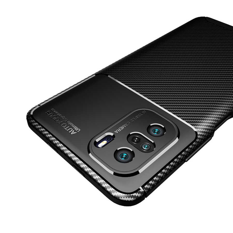 Xiaomi Redmi K40 Kılıf Zore Negro Silikon Kapak Kahverengi