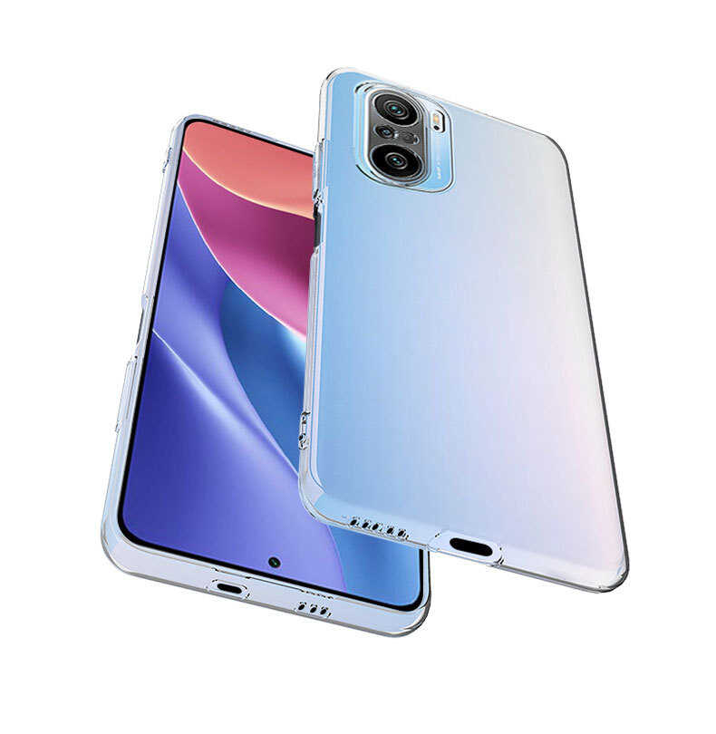 Xiaomi Redmi K40 Kılıf Zore Süper Silikon Kapak Renksiz
