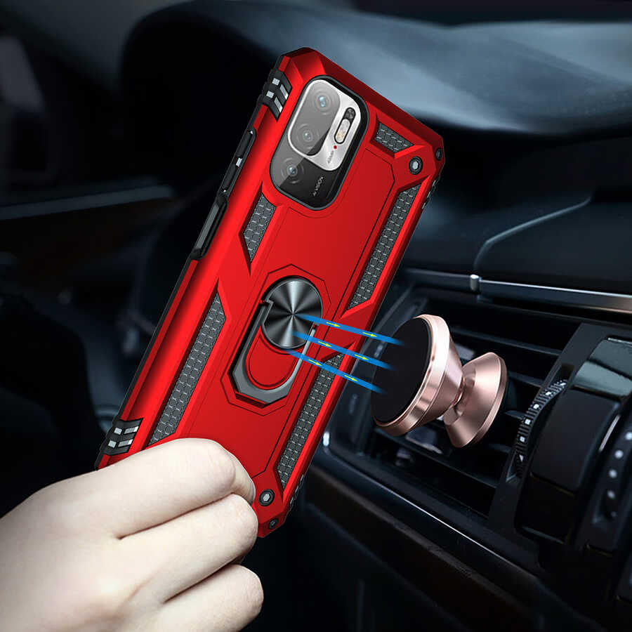 Xiaomi Redmi Note 10 5G Kılıf Zore Vega Kapak Siyah