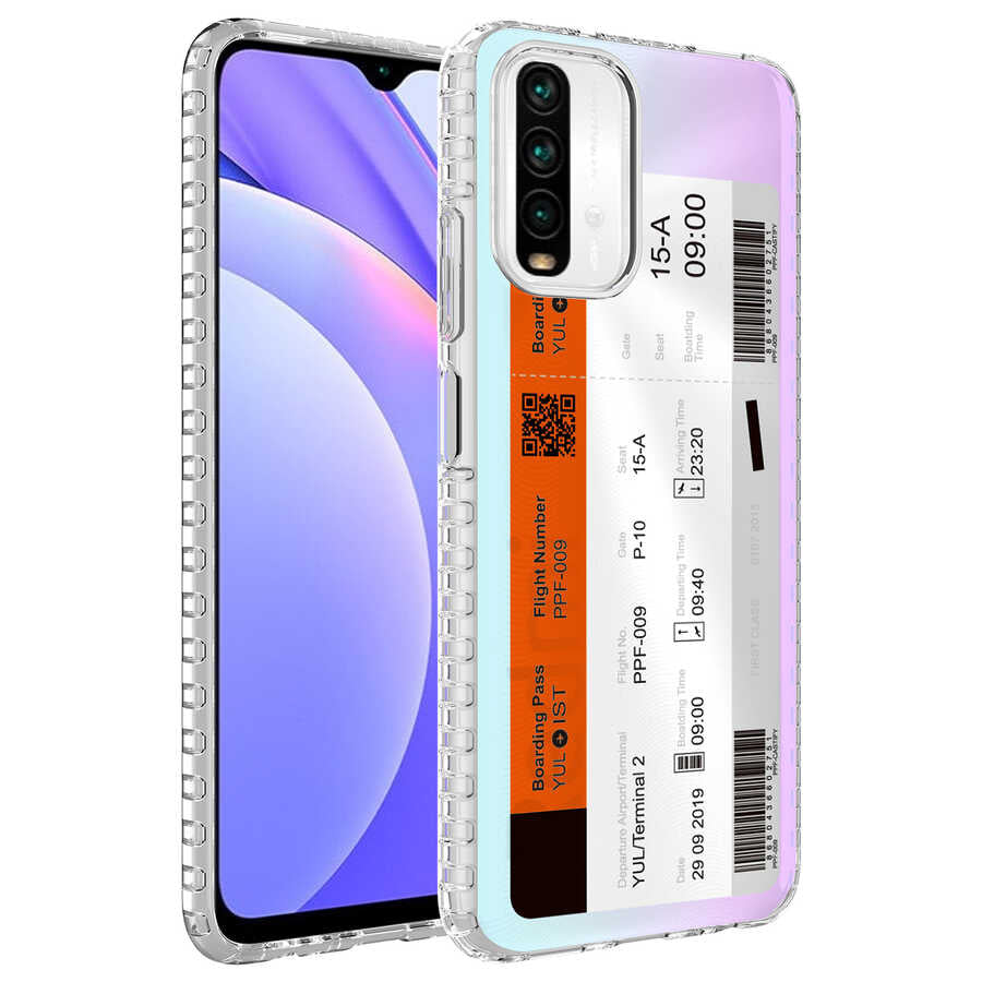 Xiaomi Redmi Note 10 Kılıf Airbag Kenarlı Renkli Desenli Silikon Zore Elegans Kapak NO1