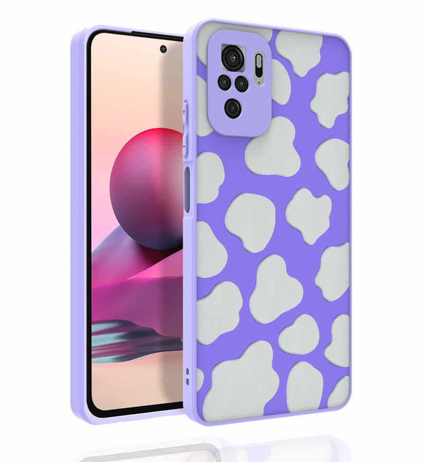 Xiaomi Redmi Note 10 Kılıf Desenli Kamera Korumalı Parlak Zore Nora Kapak NO6