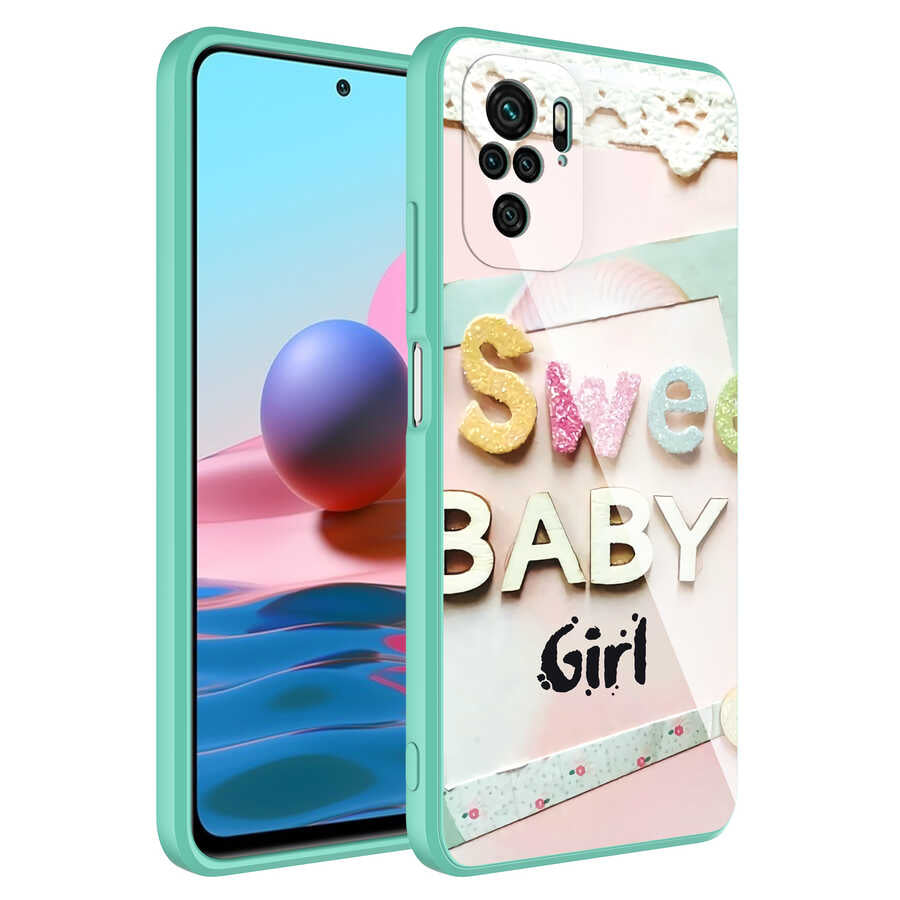 Xiaomi Redmi Note 10 Kılıf Kamera Korumalı Desenli Sert Silikon Zore Epoksi Kapak NO5