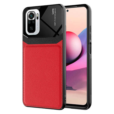 Xiaomi Redmi Note 10 Kılıf Zore Emiks Kapak Kırmızı