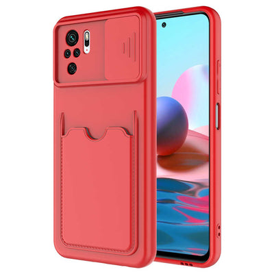 Xiaomi Redmi Note 10 Kılıf Zore Kartix Kapak Kırmızı