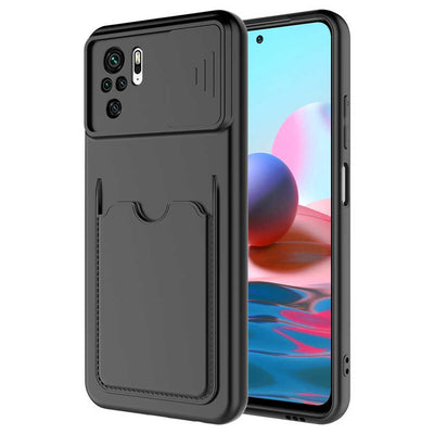 Xiaomi Redmi Note 10 Kılıf Zore Kartix Kapak Siyah