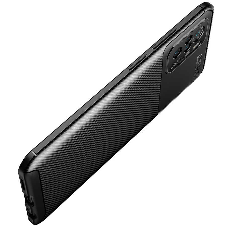 Xiaomi Redmi Note 10 Kılıf Zore Negro Silikon Kapak Kahverengi