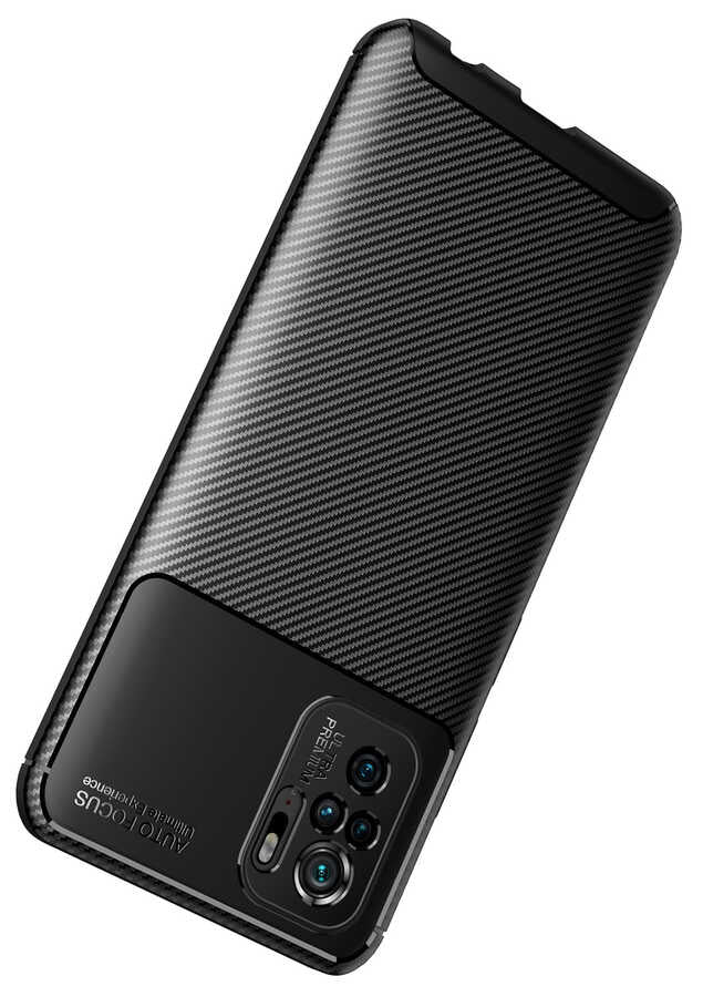 Xiaomi Redmi Note 10 Kılıf Zore Negro Silikon Kapak Kahverengi