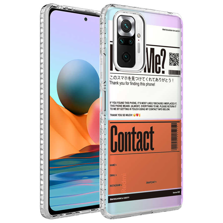 Xiaomi Redmi Note 10 Pro Kılıf Airbag Kenarlı Renkli Desenli Silikon Zore Elegans Kapak NO6