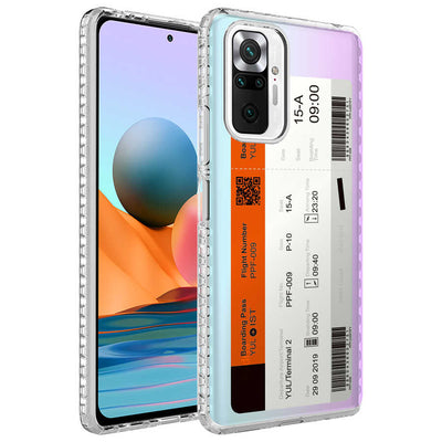 Xiaomi Redmi Note 10 Pro Kılıf Airbag Kenarlı Renkli Desenli Silikon Zore Elegans Kapak NO1