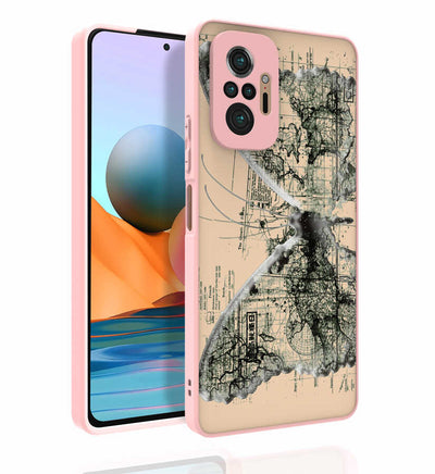 Xiaomi Redmi Note 10 Pro Kılıf Desenli Kamera Korumalı Parlak Zore Nora Kapak NO4