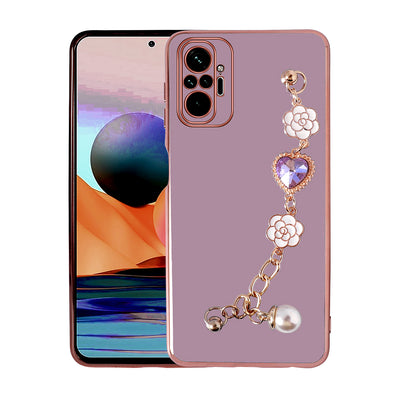 Xiaomi Redmi Note 10 Pro Kılıf El Tutamaçlı Kamera Korumalı Zore Taka Silikon Kapak Mor