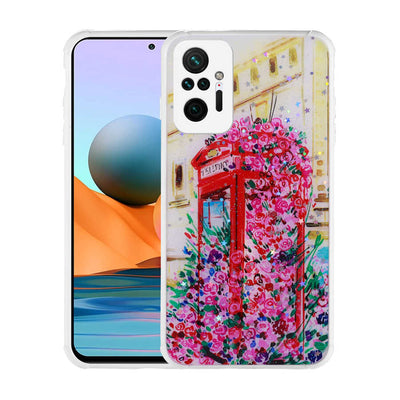 Xiaomi Redmi Note 10 Pro Kılıf Simli Desenli Kamera Korumalı Parlak Zore Popy Kapak Kulübe