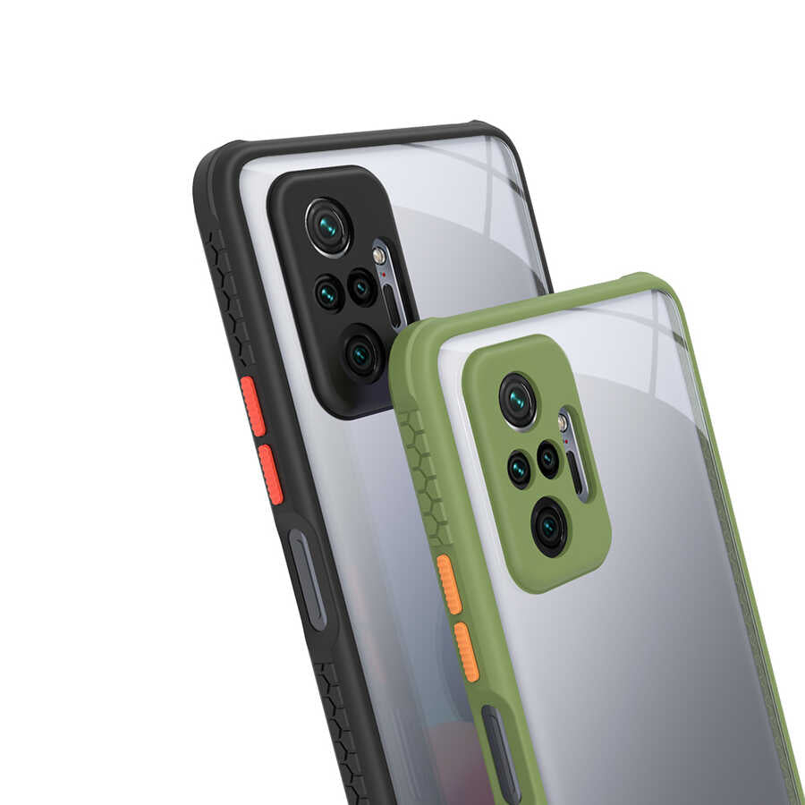 Xiaomi Redmi Note 10 Pro Kılıf Zore Kaff Kapak Koyu Yeşil