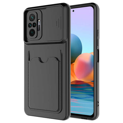 Xiaomi Redmi Note 10 Pro Kılıf Zore Kartix Kapak Siyah