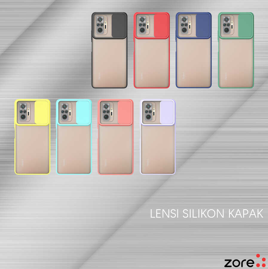 Xiaomi Redmi Note 10 Pro Kılıf Zore Lensi Kapak Lila