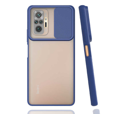 Xiaomi Redmi Note 10 Pro Kılıf Zore Lensi Kapak Lacivert