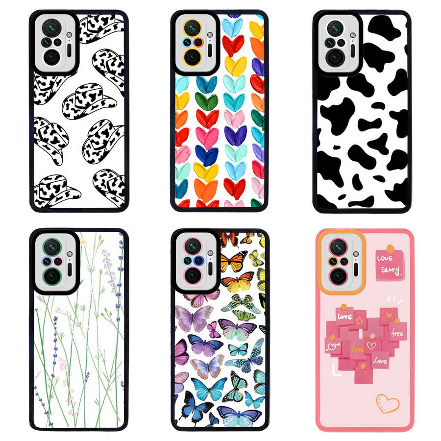 Xiaomi Redmi Note 10 Pro Kılıf Zore M-Fit Desenli Kapak Love Story No2