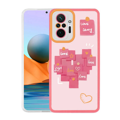 Xiaomi Redmi Note 10 Pro Kılıf Zore M-Fit Desenli Kapak Love Story No2
